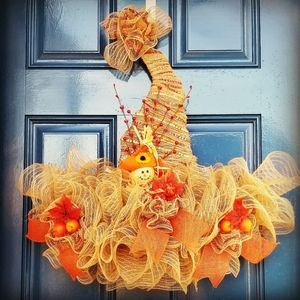 Other - Fall hat shape wreath Other - Fall hat shape wreath